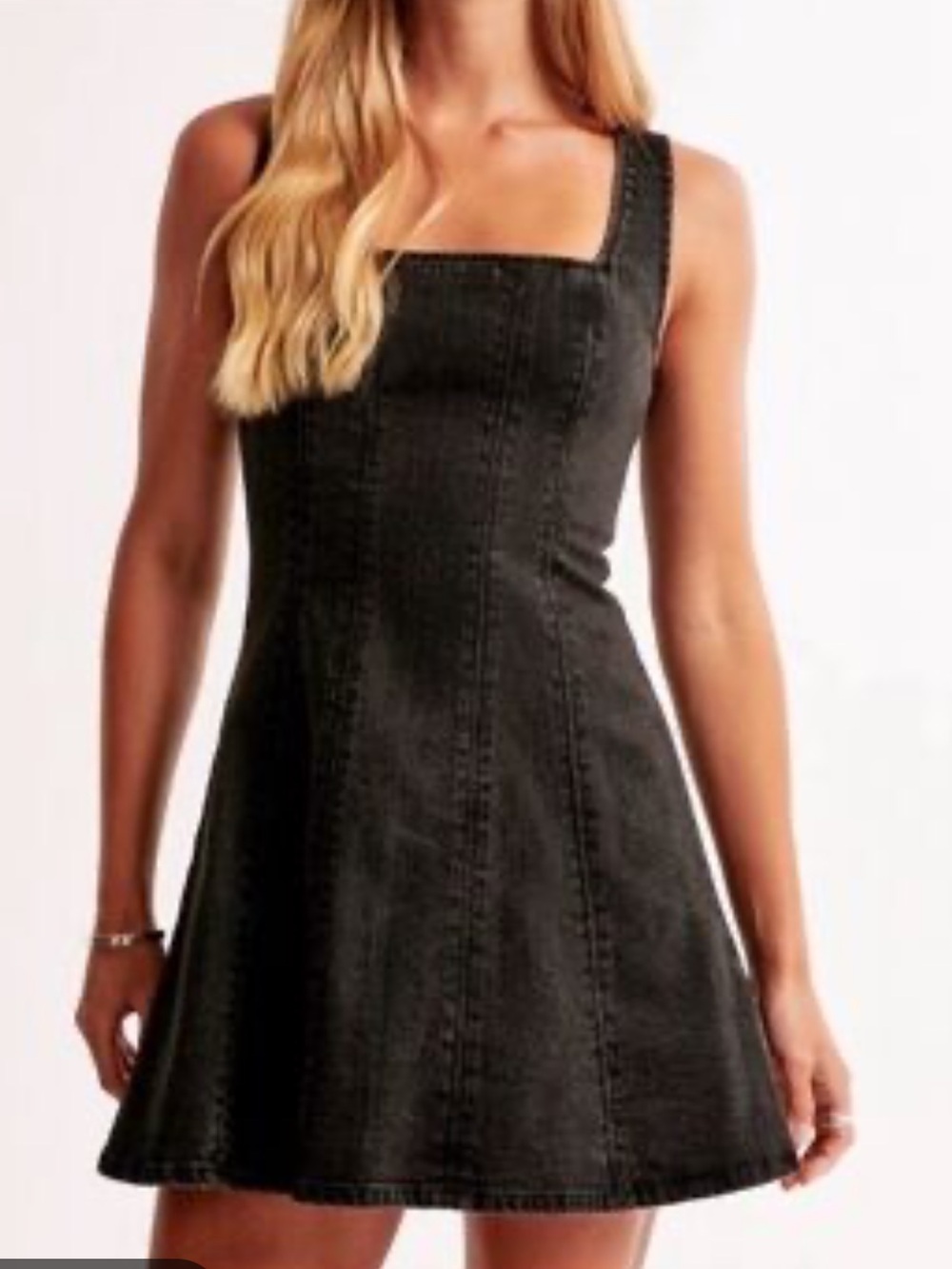 Abercrombie & Fitch Mila Black Washed Denim Mini Dress. Women’s Small